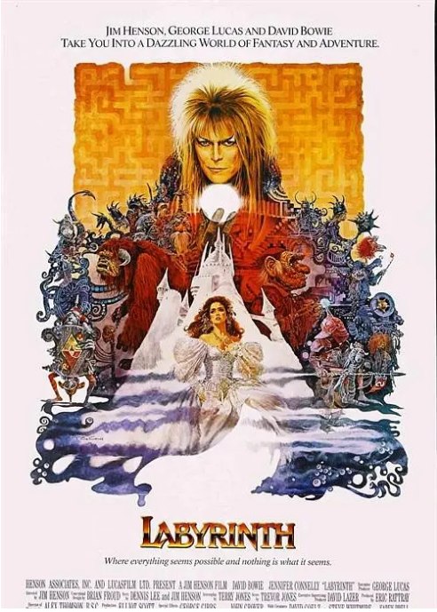 名称：英国电影《魔幻迷宫》（1986）描述：导演: 吉姆·亨森主演: 大卫·鲍伊 / 詹妮弗·康纳利 / 克里斯托弗·马尔科姆 / 布赖恩·汉森 / 罗恩·穆埃克 / 更多…类型: 歌舞 / 家庭 / 奇幻 / 冒险制片国家/地区: 英国 / 美国上映日期: 1986-06-27(美国)片长: 101分钟链接：🔗夸克：