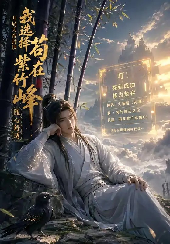 名称：开局大帝封顶，我选择苟在紫竹峰：随心舒适&开局大帝封顶我选择苟在紫竹峰随心舒适（80集全）AI短剧描述：九霄之上，他以无敌之姿登临大帝绝巅，却转身隐入紫竹峰的云深雾重