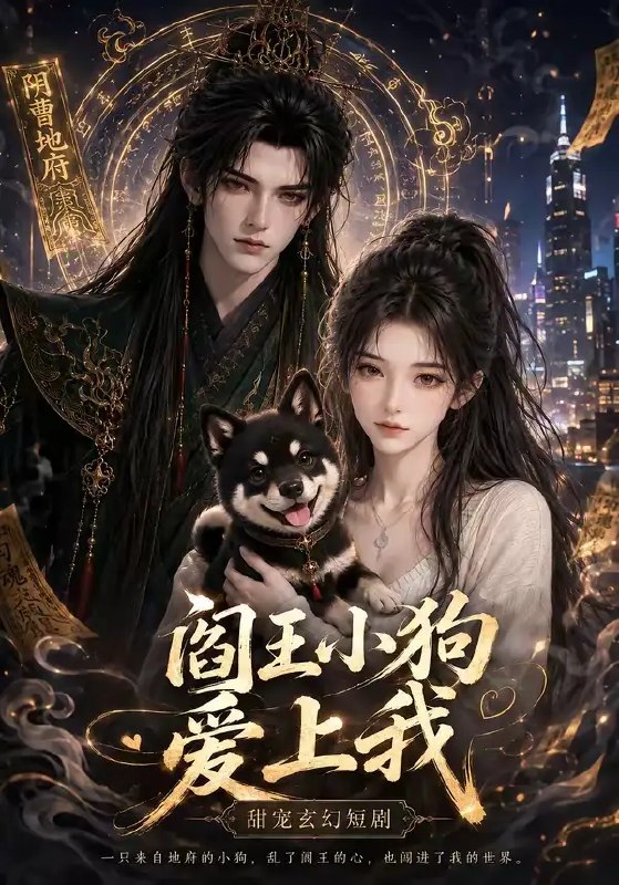 名称：阎王小狗爱上我（60集）AI短剧描述：地府阎王竟化身为黏人小狗，误闯人间少女的烟火日常