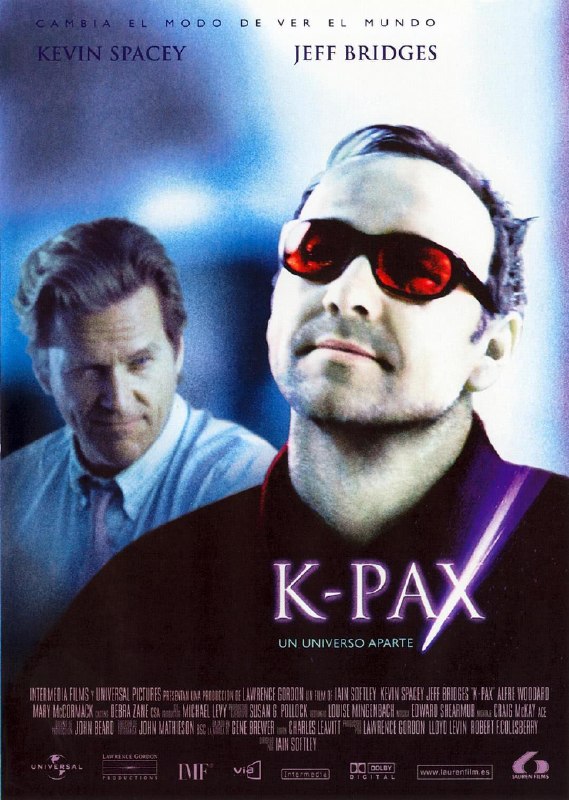 名称：《K星异客》.英语中字（2001）描述：导演: 伊恩·索夫特雷又名: 奇迹从心开始编剧: 查尔斯·里维特 / Gene Brewer主演: 凯文·史派西 / 杰夫·布里吉斯 / 玛丽·麦克科马克 / 阿尔法·伍达德 / 大卫·帕特里克·凯利 / 西利亚·维斯顿 / 特雷西·维拉尔 / 金伯利·斯科特 / 康查塔·费雷尔 / 维森特·拉雷斯卡 / 索尔·威廉姆斯 / 彼得·格雷蒂 / 阿杰·奈杜 / Melanee Murray / John Toles-Bey类型: 剧情 / 科幻制片国家/地区: 美国 / 德国语言: 英语上映日期: 2001-10-26(美国)片长: 120分钟链接：🔗夸克：