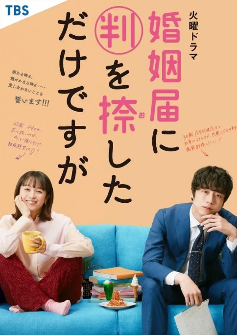 名称：[日剧]《只是在结婚申请书上盖了章》（2021）描述：导演: 金子文纪 / 竹村谦太郎主演: 清野菜名 / 坂口健太郎 / 仓科加奈 / 高杉真宙 / 深川麻衣 / 更多…类型: 爱情制片国家/地区: 日本单集片长: 50分钟链接：🔗夸克：