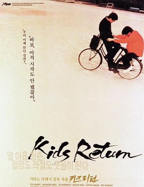 名称：《坏孩子的天空》.中字（1996）描述：导演: 北野武主演: 金子贤 / 安藤政信 / 石桥凌 / 森本治行 / 寺岛进 / 茂吕师冈 / 津田宽治 / 大杉涟 / 平泉成 / 森下能幸类型: 剧情制片国家/地区: 日本语言: 日语上映日期: 1996-07-27片长: 107 分钟又名: 勇敢第一名(台) / 浪子回头 / Kids Return链接：🔗夸克：