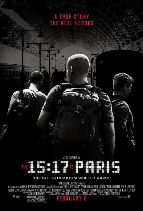 名称：美国电影《15点17分，启程巴黎》（2018）描述：导演: 克林特·伊斯特伍德主演: 斯宾塞·斯通 / 安东尼·萨德勒 / 亚历克·斯卡拉托斯 / 朱迪·格雷尔 / 珍娜·费舍 / 更多…类型: 剧情 / 惊悚 / 历史制片国家/地区: 美国上映日期: 2018-02-07(法国) / 2018-02-09(美国)片长: 94分钟链接：🔗夸克：