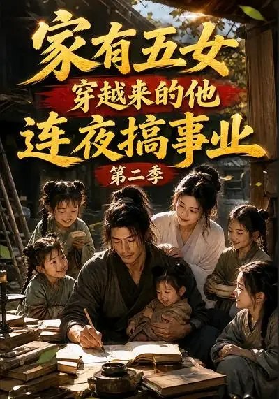 名称：家有五女，穿越来的他连夜搞事业第二季&家有五女穿越来的他连夜搞事业第二季（78集）AI短剧描述：前世商界巨擘魂穿古代寒门，面对五女持家的困局，他不再蛰伏，连夜执棋破局