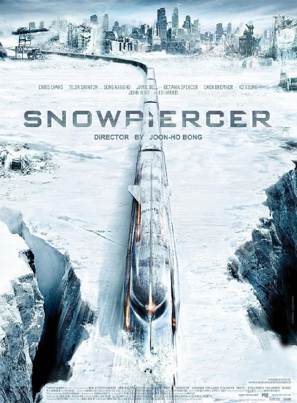 名称：《雪国列车》.中字（2013）描述：导演:冯俊浩编剧:冯俊浩/凯利·玛斯特森/雅克·勒布/本杰明·勒格朗/让-马克·罗切特主演:克里斯·埃文斯/杰米·贝尔/宋康昊/蒂尔达·斯文顿/埃德·哈里斯/莫尔...类型:情节/动作/科幻/灾难语言:英语/韩语/日语/法语/捷克语链接：🔗夸克：