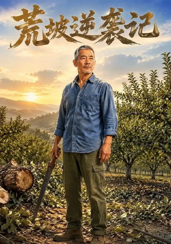 名称：荒坡逆袭记（65集）AI短剧描述：贫瘠荒坡曾是众人眼中的废地，青年却在此埋下逆袭的种子