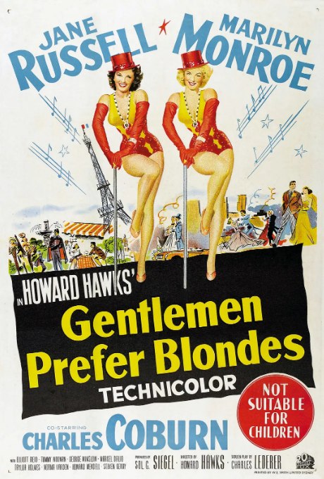 名称：美国电影《绅士爱美人》（1953）描述：导演: 霍华德·霍克斯主演: 简·拉塞尔 / 玛丽莲·梦露 / 查尔斯·科本 / 埃利奥特·里德 / 托米·努南 / 更多…类型: 剧情 / 喜剧 / 爱情 / 歌舞制片国家/地区: 美国上映日期: 1953-07-01(美国)片长: 91 分钟链接：🔗夸克：