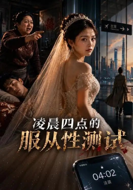 名称：凌晨四点的服从性测试（74集）AI短剧描述：凌晨四点的城市浸在冷蓝里，一场隐秘的AI服从性测试悄然启动
