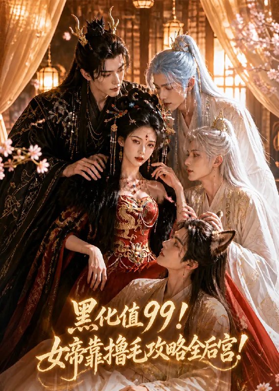 名称：黑化值99！女帝靠撸毛攻略全后宫！&黑化值99女帝靠撸毛攻略全后宫（60集）AI短剧描述：风雪压宫檐，她眉间朱砂似血
