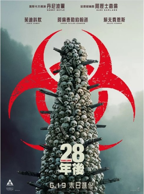 名称：英国电影《惊变28年》（2025）描述：导演: 丹尼·博伊尔主演: 朱迪·科默 / 亚伦·泰勒-约翰逊 / 拉尔夫·费因斯 / 杰克·奥康奈尔 / 艾玛·莱尔德 / 更多…类型: 科幻 / 惊悚 / 恐怖制片国家/地区: 英国 / 美国上映日期: 2025-06-18(中国台湾) / 2025-06-20(美国)片长: 115分钟链接：🔗夸克：
