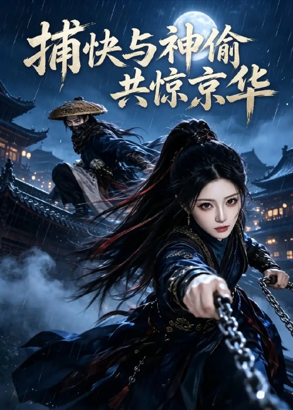 名称：捕快与神偷共惊京华（50集）AI短剧描述：京华烟云暗涌，Ai绘就奇局