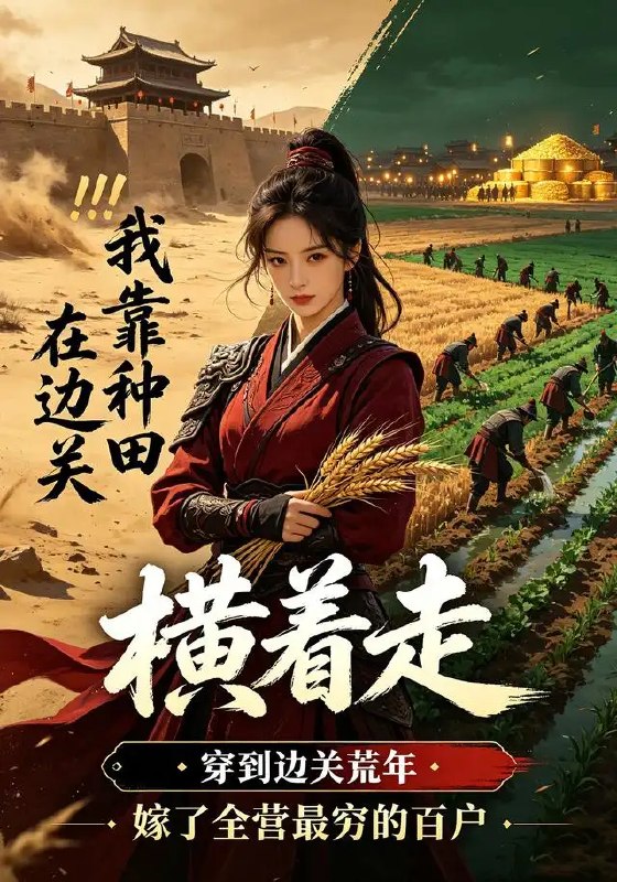名称：我靠种田在边关横着走（30集）AI短剧描述：黄沙漫漫的边关，现代农科生携一身农技穿越而来