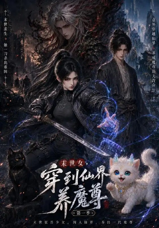 名称：末世女，穿到仙界养魔尊第一季&末世女穿到仙界养魔尊第一季（106集）AI短剧描述：末世杀伐果决的她，一朝穿越至仙气缥缈的九天之上，竟肩负起