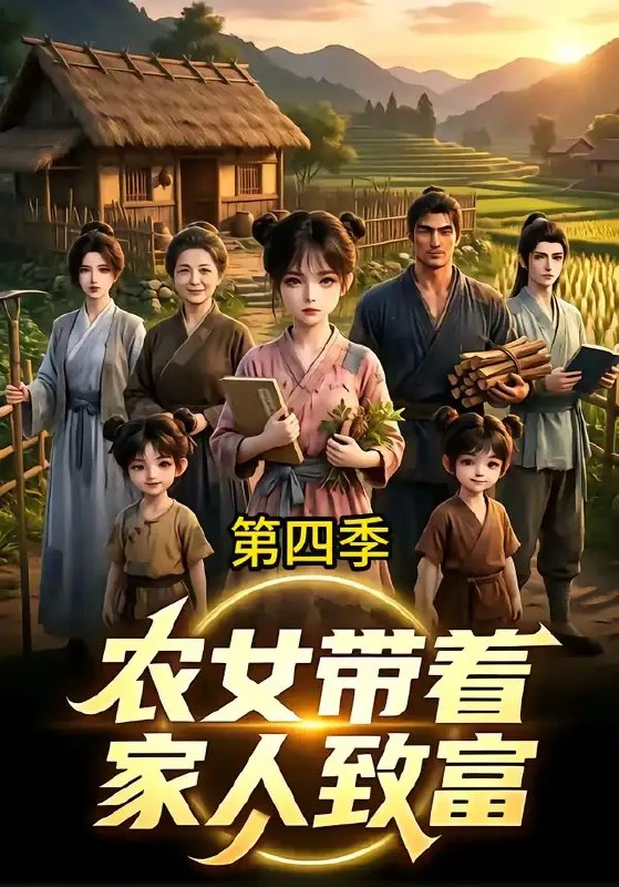 名称：农女带着家人致富第四季（74集）AI短剧描述：稻浪翻金，炊烟再起，农女携家踏上致富新程