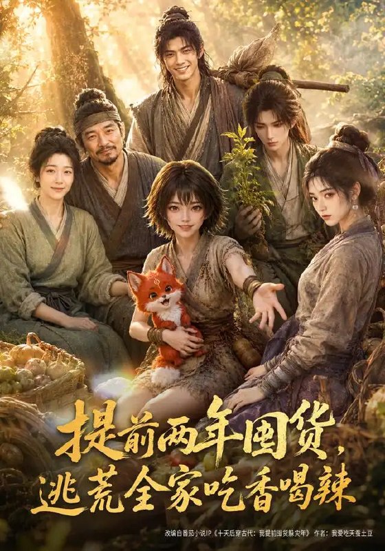 名称：提前两年囤货，逃荒全家吃香喝辣&提前两年囤货逃荒全家吃香喝辣（60集）AI短剧描述：末世寒潮骤临，山河覆雪，万巷皆空
