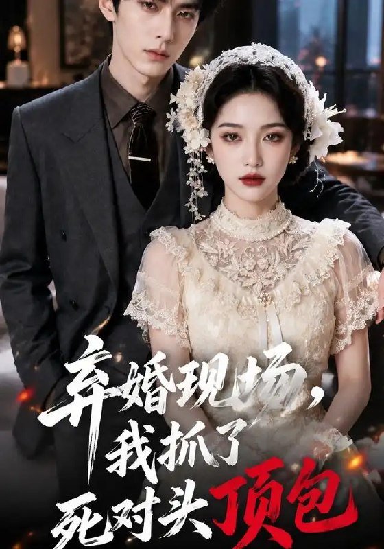 名称：弃婚现场，我抓了死对头顶包&弃婚现场我抓了死对头顶包（60集）AI短剧描述：指尖摩挲过婚书的烫金纹路，她却在弃婚现场撞破死对头顶包的秘密