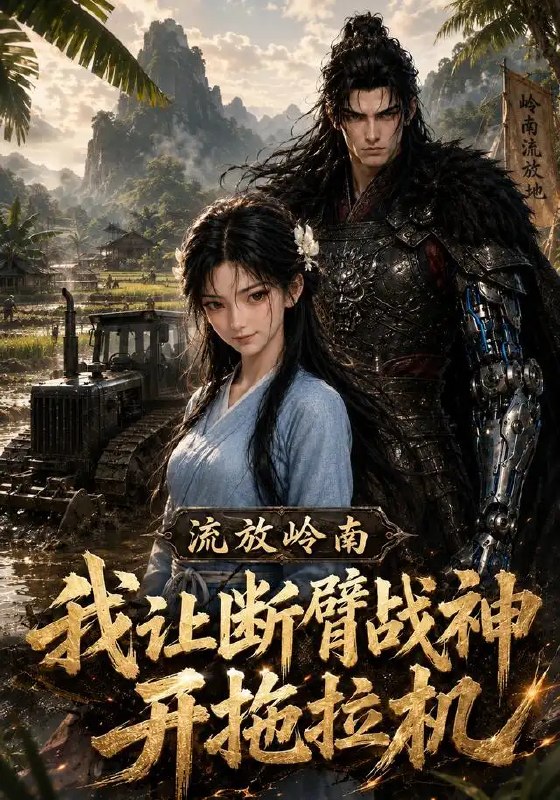 名称：流放岭南，我让断臂战神开拖拉机&流放岭南我让断臂战神开拖拉机（42集）AI短剧描述：蛮烟瘴雨里，她踏上流放岭南的苍茫路途
