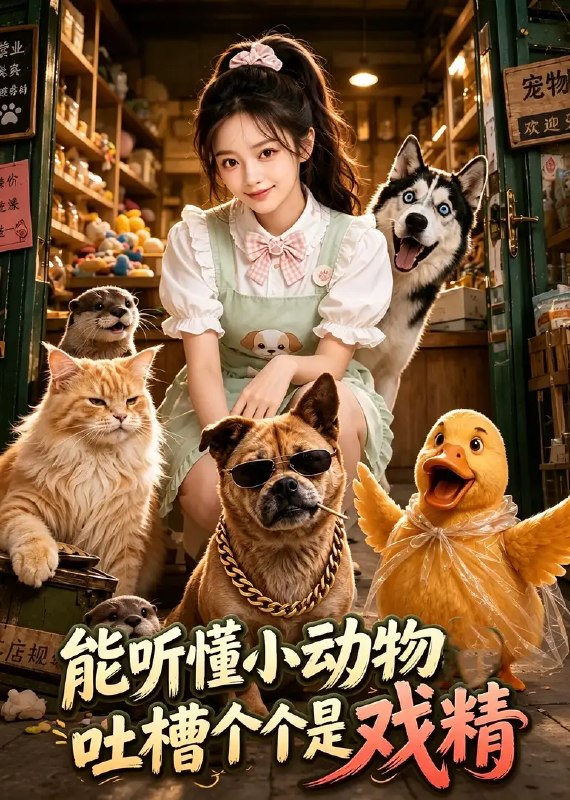 名称：能听懂小动物吐槽个个是戏精（38集）AI短剧描述：当指尖触碰命运齿轮，林晚忽然能听懂万物低语