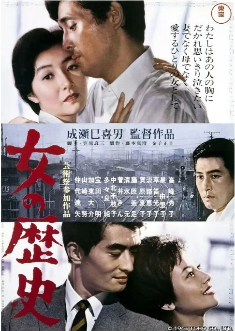 名称：日本电影《女人的历史》（1963）描述：导演: 成濑巳喜男主演: 高峰秀子 / 山崎努 / 宝田明 / 星由里子 / 仲代达矢类型: 剧情制片国家/地区: 日本上映日期: 1963-11-16片长: 126 分钟链接：🔗夸克：