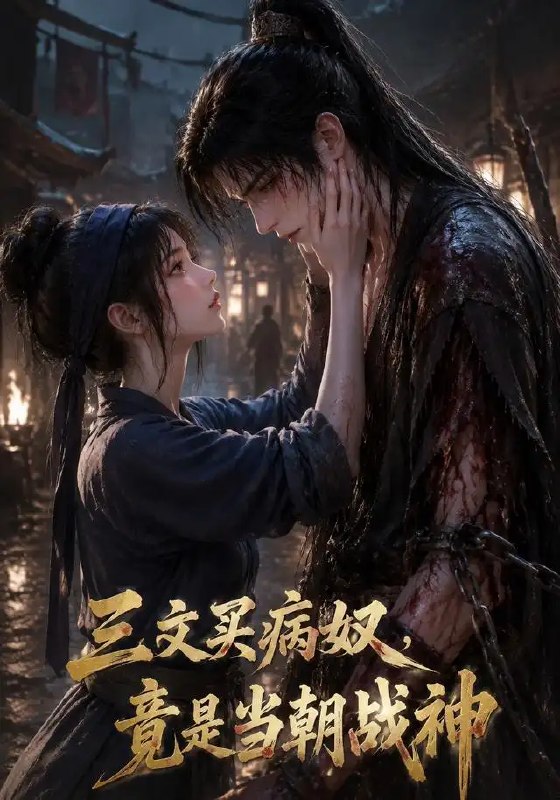 名称：三文买病奴，竟是当朝战神&三文买病奴竟是当朝战神（61集）AI短剧描述：三文钱，一具病躯，一场惊世错认