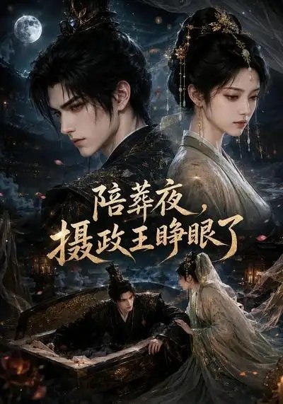 名称：陪葬夜，摄政王睁眼了&陪葬夜摄政王睁眼了（60集）AI短剧描述：寒棺幽闭，她作为替身被迫殉葬，指尖尚存余温
