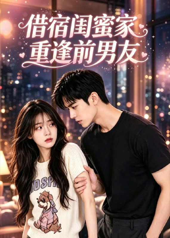 名称：借宿闺蜜家重逢前男友（35集）AI短剧描述：雨夜借宿闺蜜家，林晚撞见沙发上那个熟悉的身影——竟是三年前不告而别的前男友沈辞
