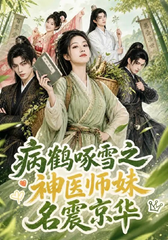 名称：病鹤啄雪之神医师妹名震京华（84集）AI短剧描述：雪落京华，病鹤衔霜