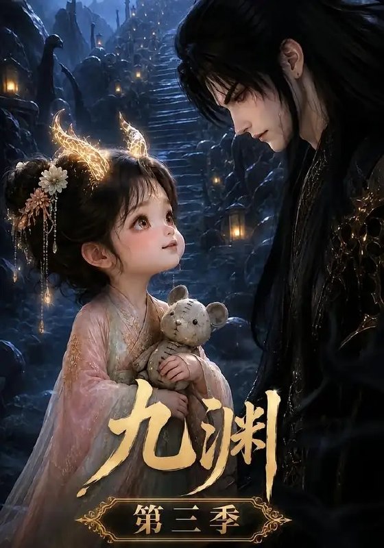 名称：九渊第三季（45集）AI短剧描述：九渊第三季AI短剧上线，神魔裂隙再开，少年持剑踏碎迷雾