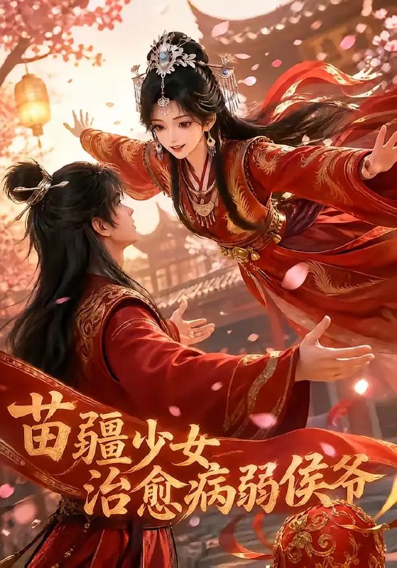 名称：苗疆少女治愈病弱侯爷（23集）AI短剧描述：苗疆少女携灵蛊秘术踏入侯府，以山野灵气温养病弱侯爷的破碎残躯