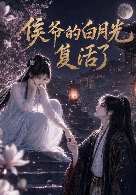 名称：侯爷的白月光复活了（44集）AI短剧描述：侯府深院，月色如霜