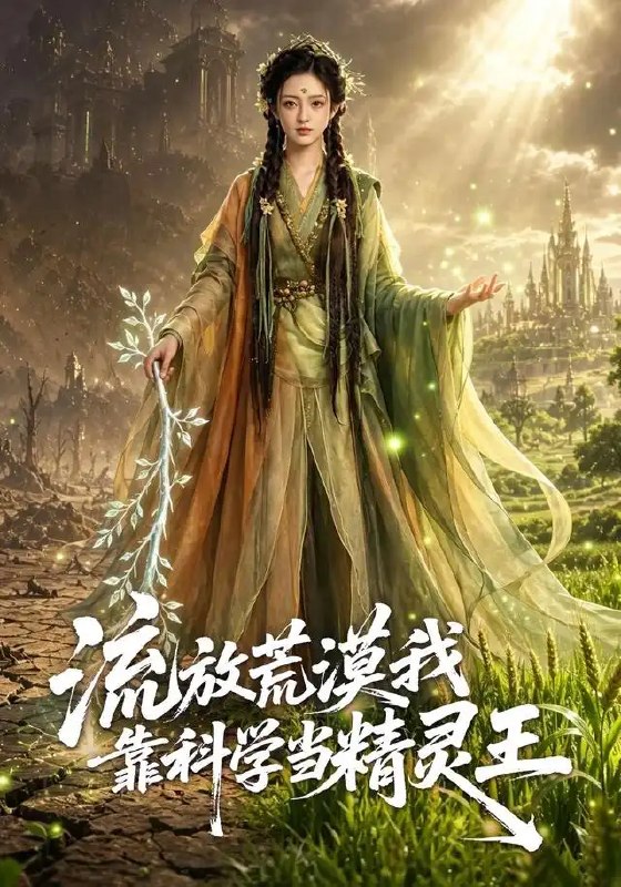 名称：流放荒漠我靠科学当精灵王（70集）AI短剧描述：流放荒漠之日，正是星火燎原之时