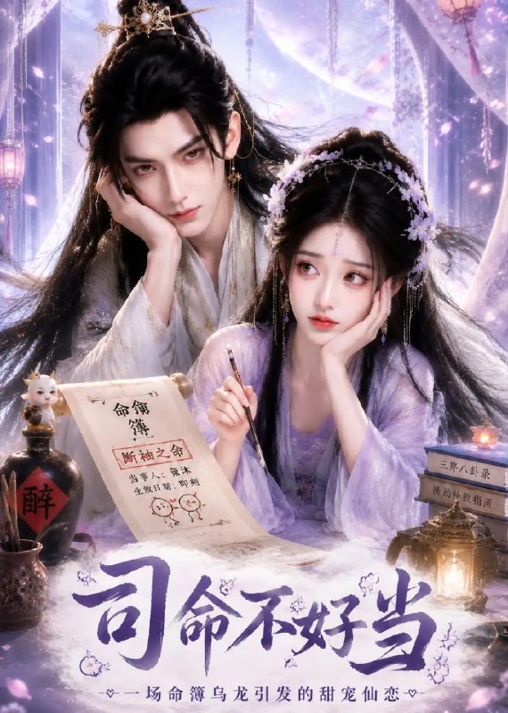 名称：司命不好当（42集）AI短剧描述：执掌命簿，本该无情；落笔成谶，却难自渡