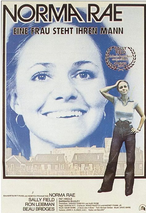 名称：美国电影《诺玛·蕾》（1979）描述：导演: 马丁·里特主演: 莎莉·菲尔德 / 博·布里奇斯 / 罗恩·雷布曼 / 帕特·亨格尔 / 芭芭拉·巴斯里 / 更多…类型: 剧情制片国家/地区: 美国上映日期: 1979-03-02片长: 110 分钟 / Canada: 96 分钟(Ontario) / USA: 123 分钟(TCM print)链接：🔗夸克：
