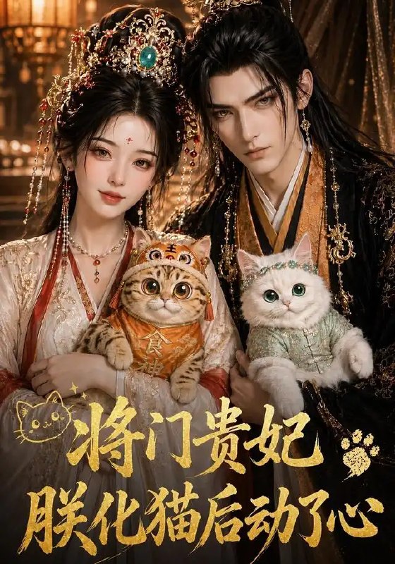 名称：将门贵妃：朕化猫后动了心&将门贵妃朕化猫后动了心（52集）AI短剧描述：铁马金戈的将门之女入宫为妃，本以为深宫寂寂，却捡回一只矜贵孤傲的玄猫