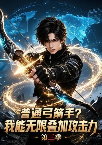 名称：普通弓箭手？我能无限叠加攻击力第三季&普通弓箭手我能无限叠加攻击力第三季（74集）AI短剧描述：苍穹之下，他本是无名弓手，却握有逆天法则