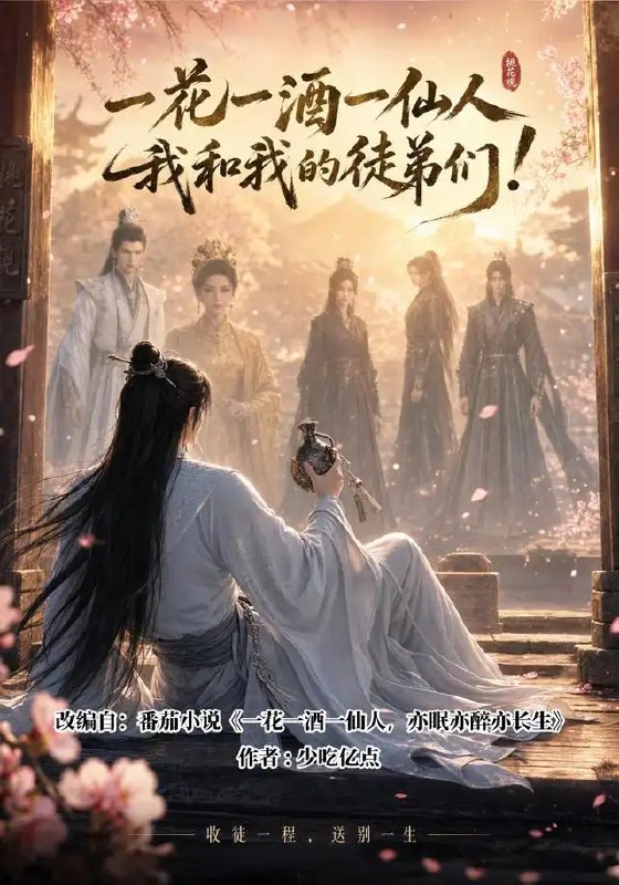 名称：一花一酒一仙人，我和我的徒弟们！&一花一酒一仙人我和我的徒弟们（90集）AI短剧描述：花间一壶酒，独坐云深处