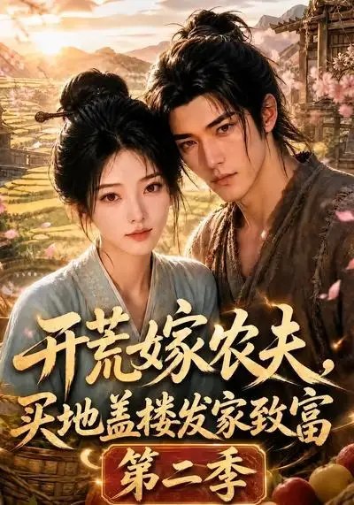 名称：开荒嫁农夫，买地盖楼发家致富第二季&开荒嫁农夫买地盖楼发家致富第二季（59集）AI短剧描述：春风再拂山野，她挽着农夫的臂弯续写开荒传奇
