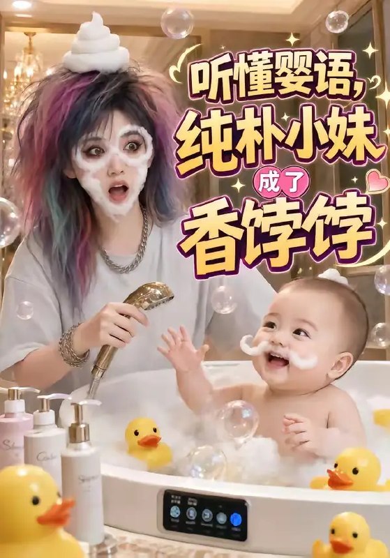 名称：听懂婴语，纯朴小妹成了香饽饽&听懂婴语纯朴小妹成了香饽饽（66集）AI短剧描述：山村少女苏禾意外觉醒听懂婴语的天赋，咿呀童言里藏着豪门秘辛与温情