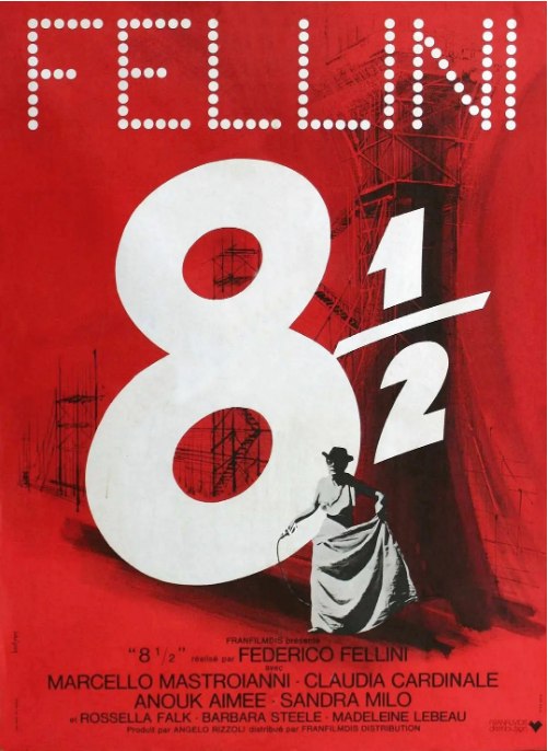 名称：意大利电影《八部半》（1963）描述：导演: 费德里科·费里尼主演: 马塞洛·马斯楚安尼 / 克劳迪娅·卡汀娜 / 阿努克·艾梅 / 桑德拉·米洛 / 罗塞拉·法鲁克 / 更多…类型: 剧情制片国家/地区: 意大利 / 法国上映日期: 1963-01-02(阿卡普尔科电影节) / 1963-02-16(意大利)片长: 138分钟链接：🔗夸克：