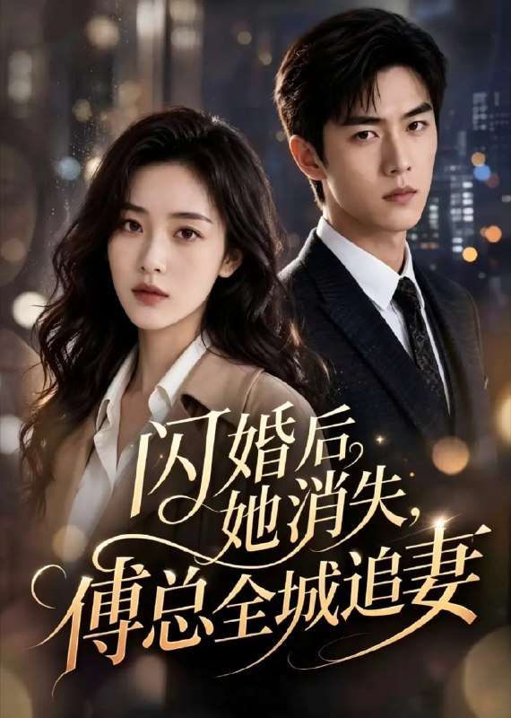 名称：闪婚后她消失，傅总全城追妻&闪婚后她消失傅总全城追妻（57集）AI短剧描述：暮色浸染的婚礼现场，她签下婚书便如烟消散