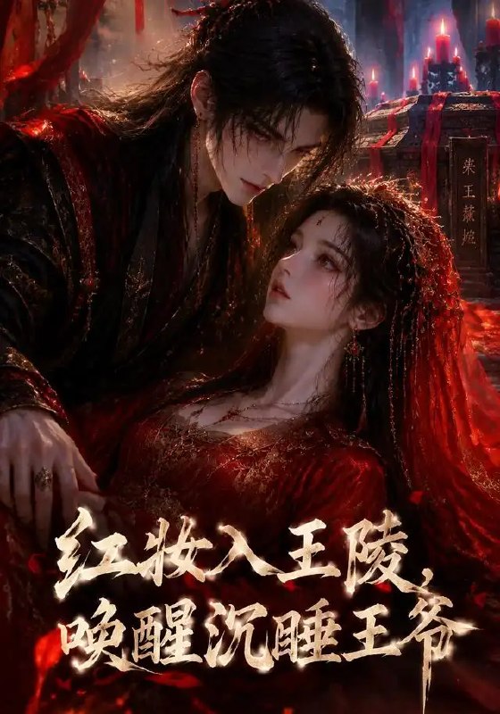 名称：红妆入王陵，唤醒沉睡王爷&红妆入王陵唤醒沉睡王爷（51集）AI短剧描述：一袭红妆惊破千年幽寂，她踏月而来，误入沉睡王爷的陵寝