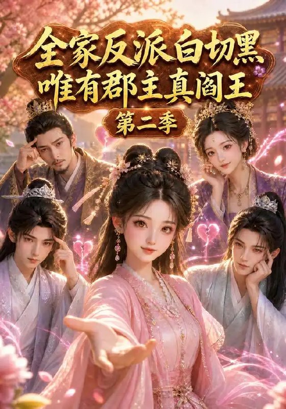 名称：全家反派白切黑，唯有郡主真阎王第二季&全家反派白切黑唯有郡主真阎王第二季（100集）AI短剧描述：王府深院，锦袍玉冠下尽藏魑魅；朱门绣户中，唯有她是真阎王