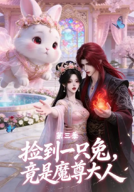 名称：捡到一只兔，竟是魔尊大人第三季&捡到一只兔竟是魔尊大人第三季（40集）AI短剧描述：雪夜拾得垂耳灵兔，原是魔尊隐世化身