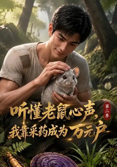 名称：听懂老鼠心声，我靠采药成为万元户第二季&听懂老鼠心声我靠采药成为万元户第二季（66集）AI短剧描述：山野深处，少年静立如松，耳畔忽闻细碎鼠语