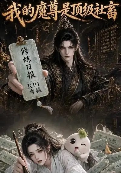 名称：我的魔尊是顶级社畜（52集）AI短剧描述：修仙界魔尊竟是996社畜？他魂穿异世，左手批奏折右手斩妖魔，用KPI驯服上古神兽，拿周报整顿仙门秩序