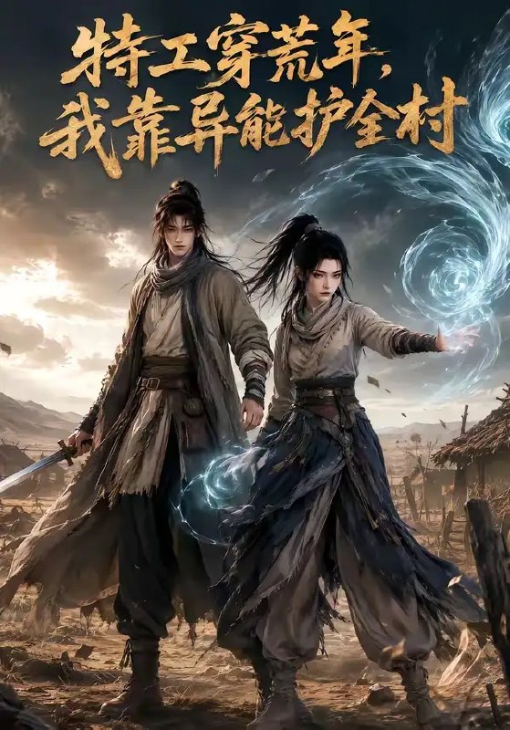 名称：特工穿荒年，我靠异能护全村&特工穿荒年我靠异能护全村（55集）AI短剧描述：寒鸦掠过枯黄荒原，顶级特工沈鸢魂穿灾年乱世
