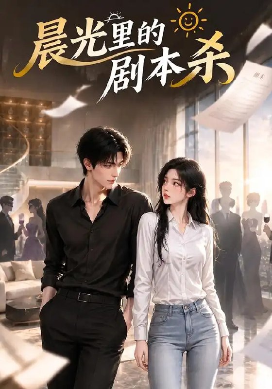 名称：晨光里的剧本杀（44集）AI短剧描述：晨雾未散时，一场剧本杀悄然开启