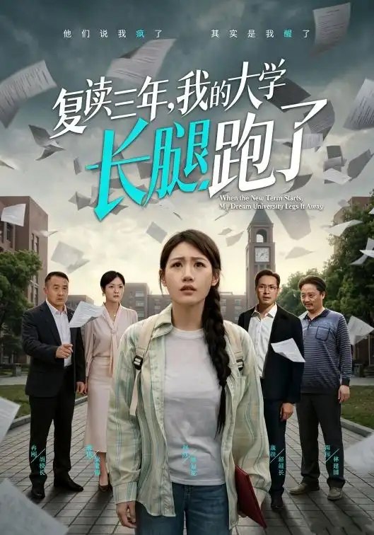 名称：复读三年，我的大学长腿跑了&复读三年我的大学长腿跑了（60集）刘浔＆满满描述：当第七次蝉鸣漫过旧窗，刘浔的试卷仍垒成青春的雪山