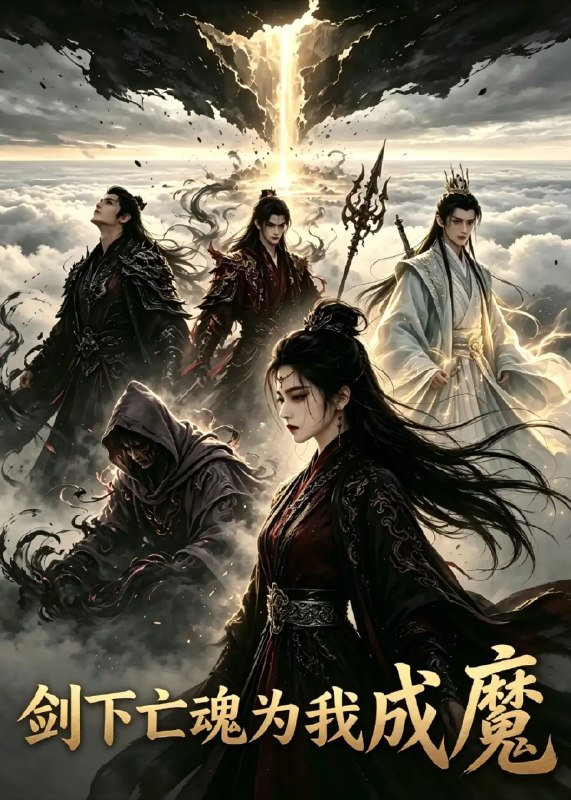 名称：剑下亡魂为我成魔（59集）AI短剧描述：寒渊剑起，万魂哀鸣