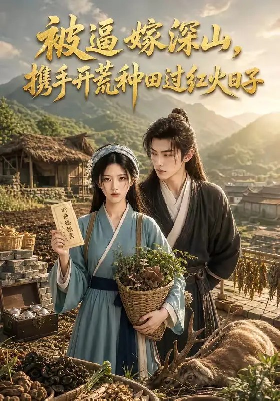 名称：被逼嫁深山，携手开荒种田过红火日子&被逼嫁深山携手开荒种田过红火日子（102集）AI短剧描述：被迫远嫁深山，她原以为此生困于贫瘠荒芜，却未想与沉默坚韧的猎户丈夫在贫瘠中开出繁花